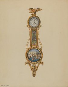 Clock, c. 1938. Creator: John Dieterich.