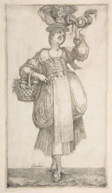 Hortulana, from Hortulanae series, 1611. Creator: Jacques Bellange.