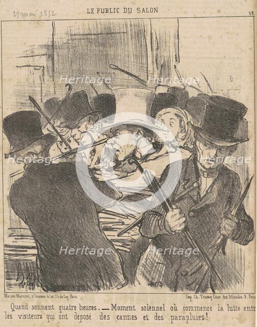 Quand sonnent quatre heures, 19th century. Creator: Honore Daumier.