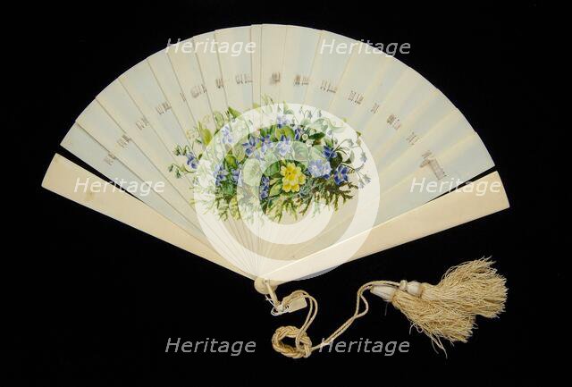 Brisé fan, French, 1870-90. Creator: Unknown.