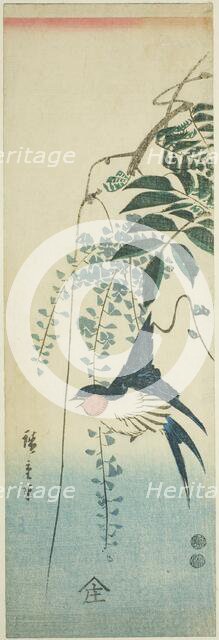 Swallow and wisteria, c. 1847/52. Creator: Ando Hiroshige.