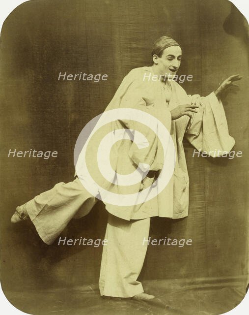 Pierrot Running, 1854-55. Creator: Nadar.