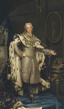 Gustav III, 1746-1792, King of Sweden, 1777. Creator: Alexander Roslin.