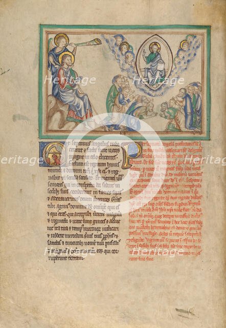 The Seventh Trumpet: The Twenty-Four Elders Adoring the Throne of God, about 1255-1260. Creator: Unknown.