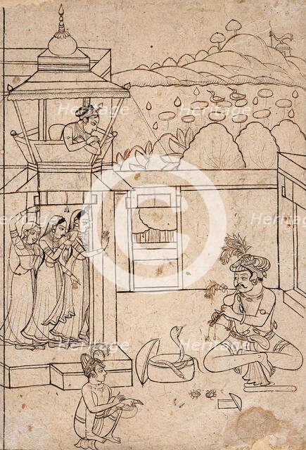 A Snake Charmer, between 1800 and 1825. Creator: Unknown.