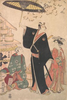Ichikawa Yaozo III in the Role of Sukeroku from the Play "Yukari no Edo-sakura", also know..., 1784. Creator: Torii Kiyonaga.