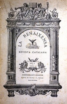 Cover of the magazine 'La Renaixensa', year X, No. 23, Barcelona 1891.