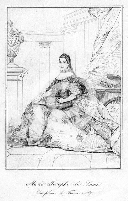 Marie-Josèphe of Saxony, Dauphine of France. Artist: Unknown