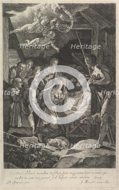 L'adoration des bergers. Creator: Jean Morin.