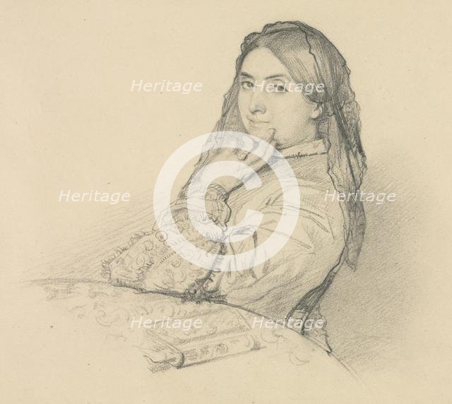 Portrait of his Mother, 1851. Creator: Henri Lehmann (French, 1814-1882).