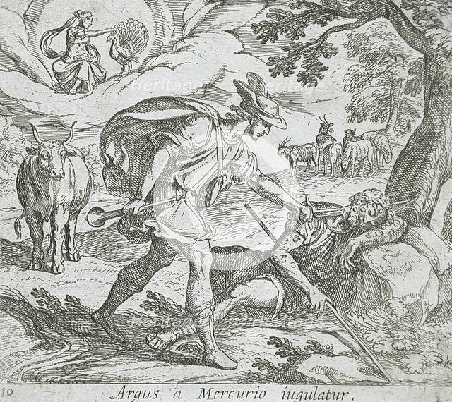 Mercury Killing Argus, published 1606. Creators: Antonio Tempesta, Wilhelm Janson.