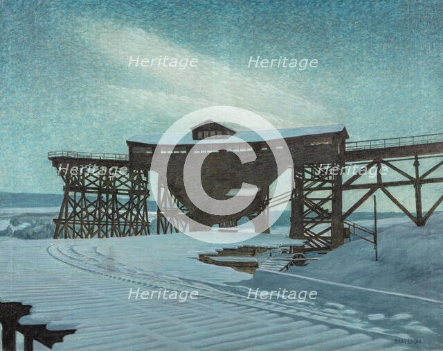 Kiruna mine under the snow. Creator: Lindh, Bror (1877-1941).