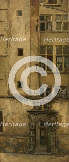 Old Antwerp Facade - Klaverbladpoortje, c1860s. Creator: Jan August Hendrik Leys.