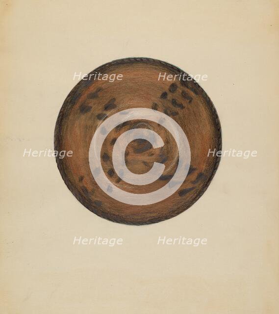 Pie Plate, c. 1936. Creator: Meyer Goldbaum.