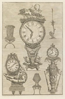 Designs for clocks, 1769.  Creator: Giovanni Battista Piranesi.