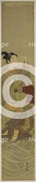 Young Man Riding a Giant Tortoise (parody of Urashima Taro), c. 1767. Creator: Suzuki Harunobu.