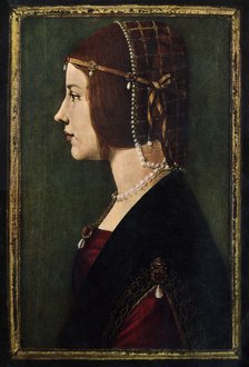 Beatrice d'Este (1475-1497), c1490.Artist: Leonardo da Vinci