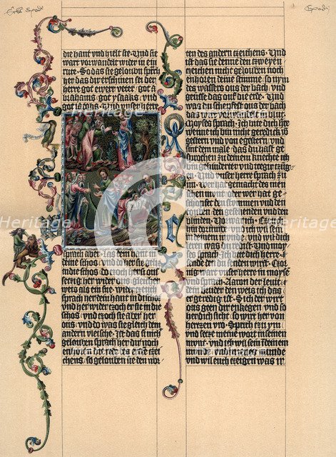 A page from the Wenzel Bible, c1400, (1903). Artist: Unknown