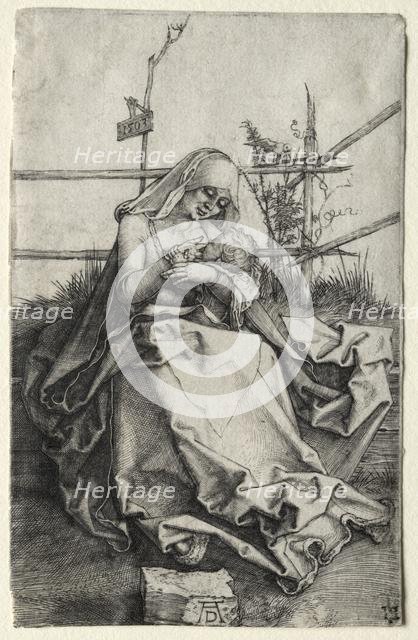 The Virgin and Child on a Grassy Bench, 1503. Creator: Albrecht Dürer (German, 1471-1528).
