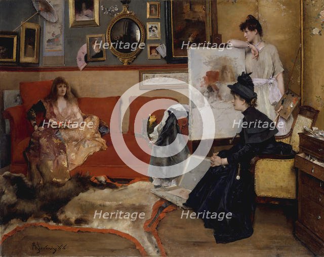 In the Studio, 1888. Creator: Alfred Stevens.