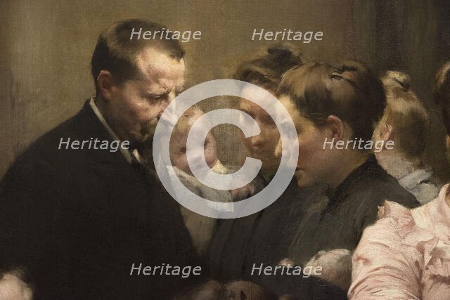 The work of a drop of milk at the Belleville Dispensary (triptych), 1903. Creator: Henry Jules Jean Geoffroy.