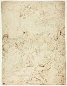 Saint Appearing to Ruler (recto), n.d. Creator: Pietro Novelli.