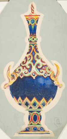 Design for a Vase with Lid, ca. 1851. Creator: Anon.