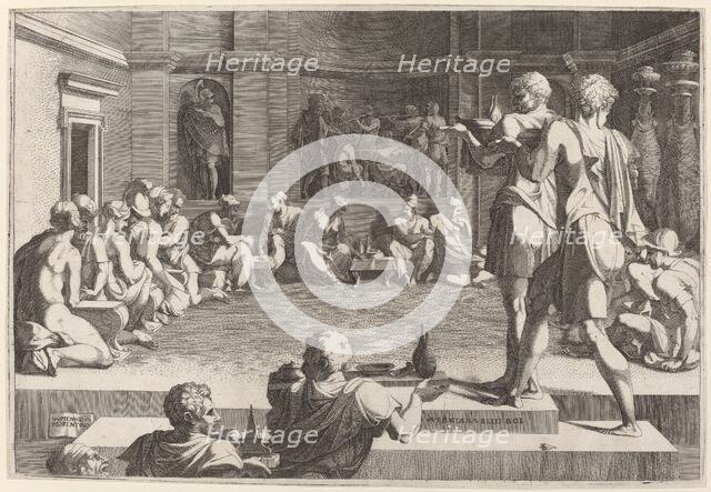 The Banquet of Alexander the Great, 1544/46. Creator: Domenico del Barbiere.