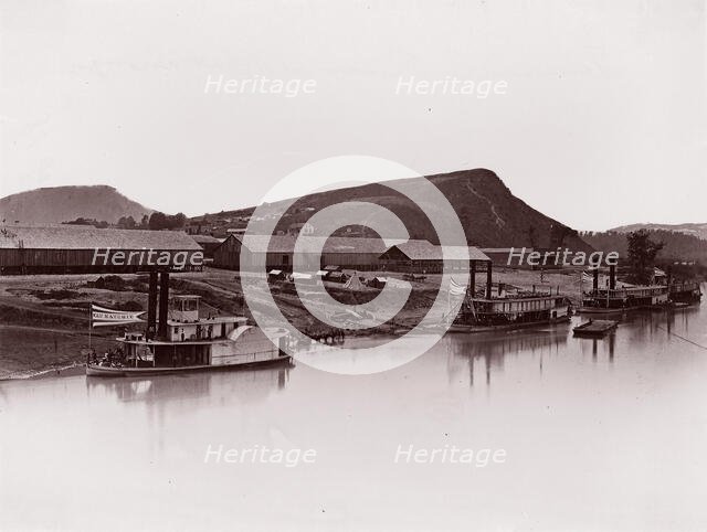 Tennessee River at Chattanooga (81 Lookout Mountain Spur), ca. 1864. Creator: George N. Barnard.