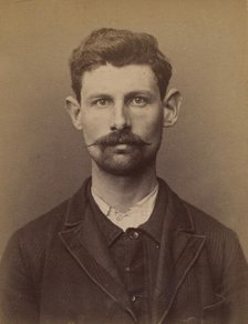 Fétis. Julien. 26 ans, né à New York (USA). Couvreur. Anarchiste. 3/3/94., 1894. Creator: Alphonse Bertillon.