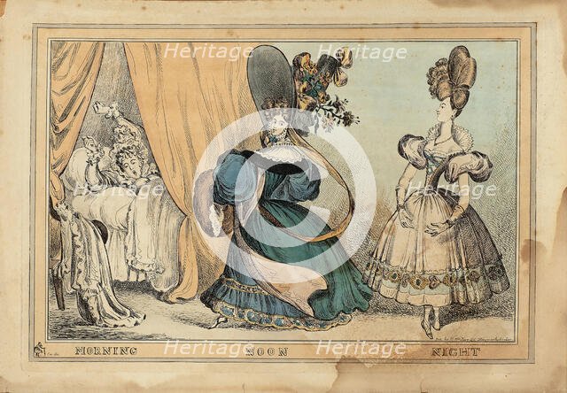 Morning, Noon, Night, c 1828. Creator: Heath, William (1795-1840).