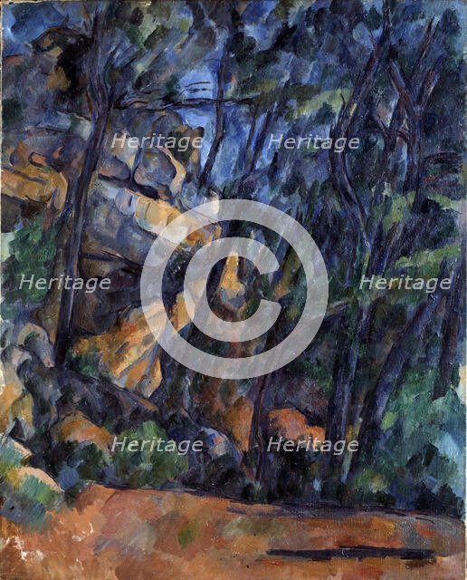 Trees and Rocks in the Park of the Château Noir, ca 1904. Creator: Cézanne, Paul (1839-1906).