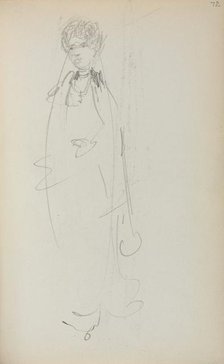 Italian Sketchbook: Standing Woman (page 72), 1898-1899. Creator: Maurice Prendergast (American, 1858-1924).