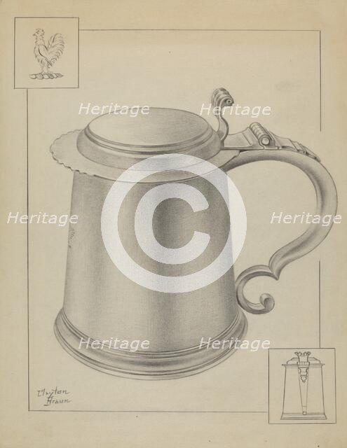 Silver Tankard, c. 1936. Creator: Clayton Braun.