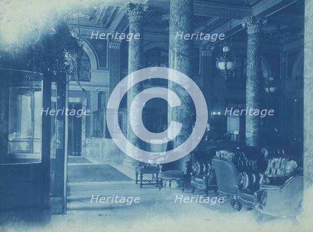 Willard Hotel lobby, between1901 and 1910. Creator: Frances Benjamin Johnston.
