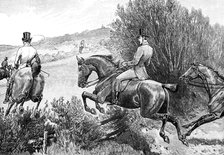 Prince Albert hunting near Belvoir Castle, Leicestershire, c1840s, (1900). Artist: Unknown