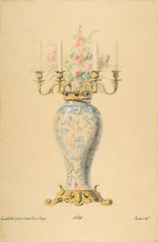 Design for a Vase with Candelabra, 19th century. Creator: Anon.