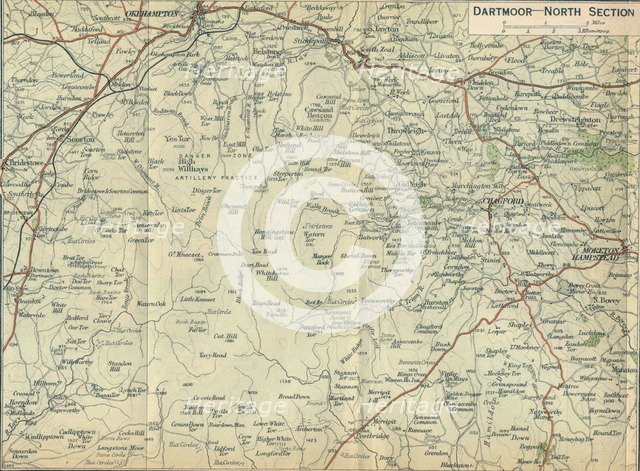 'Dartmoor - North Section', c20th Century. Artist: John Bartholomew.