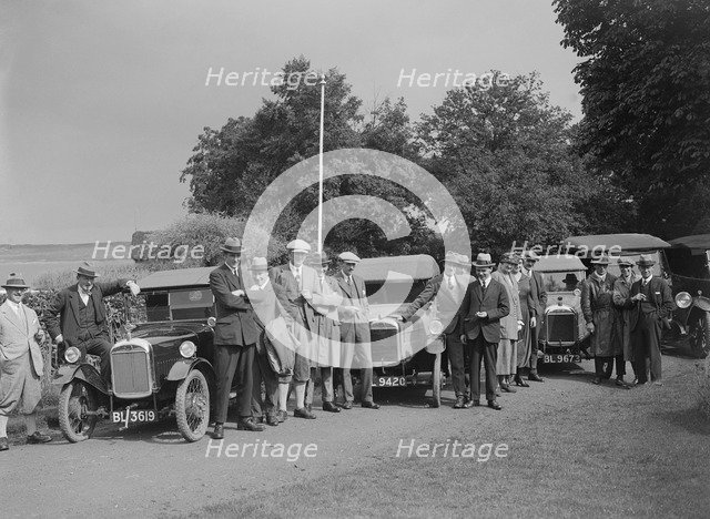 GWK cars at a demonstration event at Frensham Pond Hotel, Surrey, 1922. Artist: Bill Brunell.