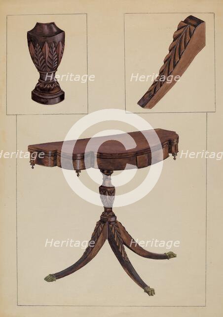 Card Table, c. 1936. Creator: Bessie Forman.