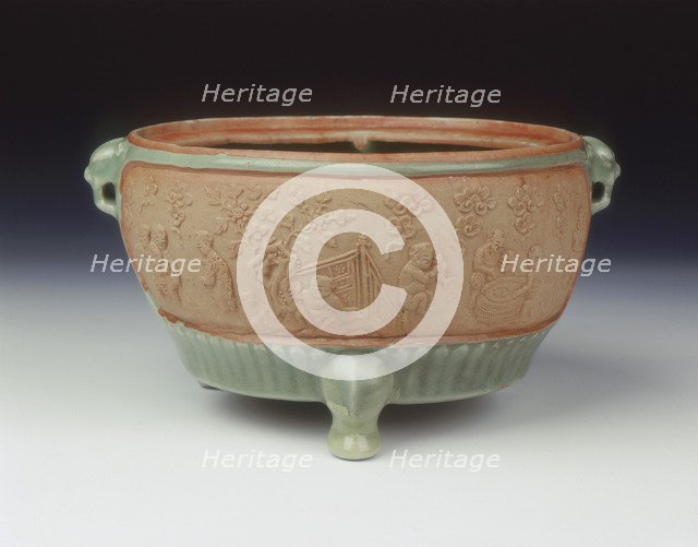 Celadon tripod censer, Yuan-early Ming dynasty, 14th century. Artist: Unknown