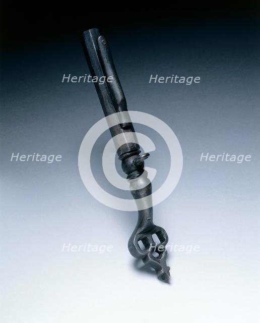 Combined Wheel-Lock Spanner and Powder Measure, c. 1625-1650. Creator: Unknown.