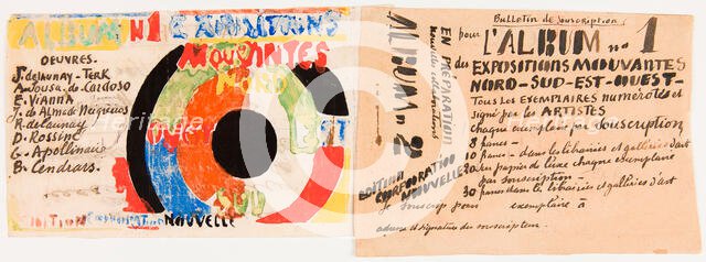 Projet Bulletin de souscription pour l'album nº 1 des Expositions Mouvantes, 1916. Creator: Delaunay, Robert (1885-1941).