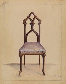 Side Chair, 1936. Creator: Joseph Rothenberg.