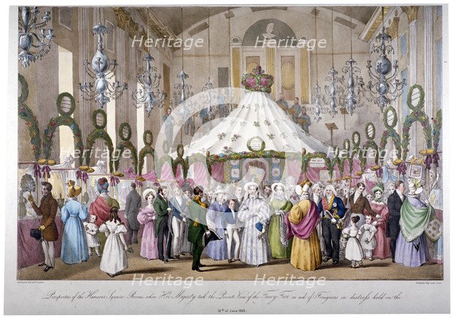 Scene in the Hanover Square Rooms, Westminster, London, 1833.                                     Artist: Anon