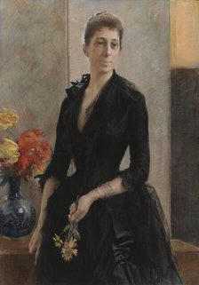 Portrait of Mme Weissgerber de Stragewicz, later Mme R. Berenger, 1887. Creator: Albert Edelfelt.