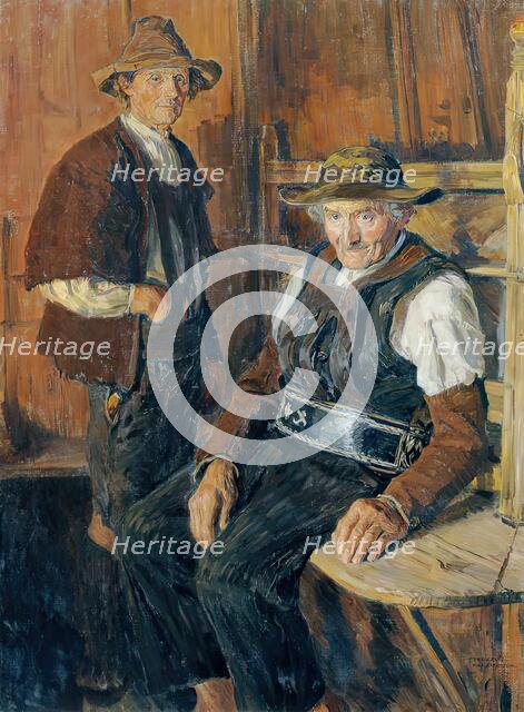 Sarnthein farmers, 1907. Creator: Ferdinand Kruis.