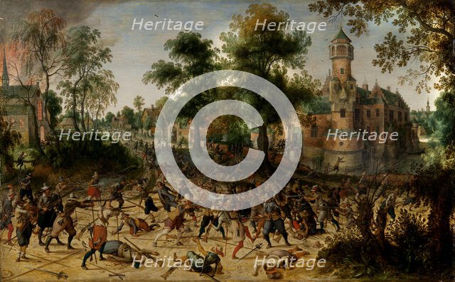 Sack of a Town, 1600s. Creator: Vrancx, Sebastiaen (1574-1647).