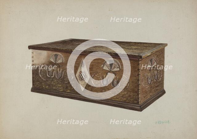Pa. German Chest, 1935/1942. Creator: Luther D. Wenrich.