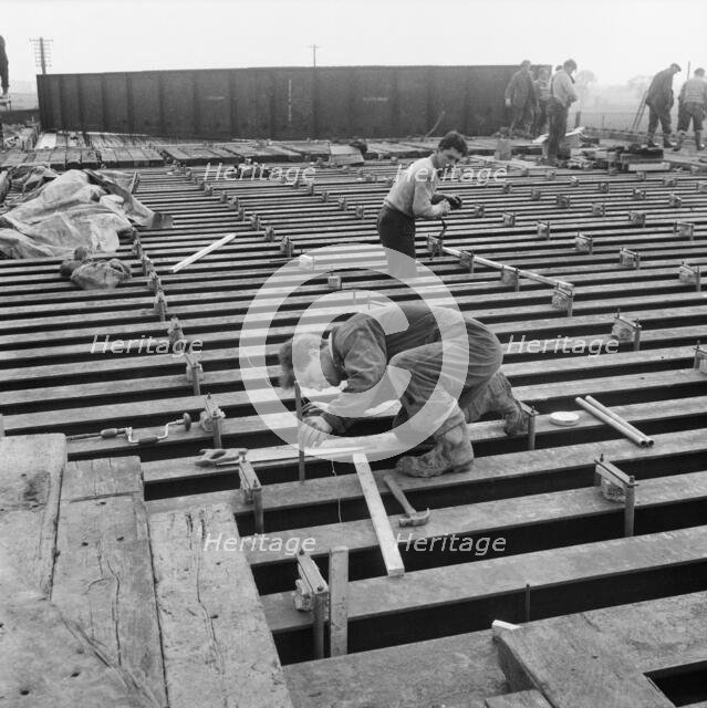 M6 Motorway, Acton Trussell and Bednall, South Staffordshire, Staffordshire, 13/04/1961. Creator: John Laing plc.